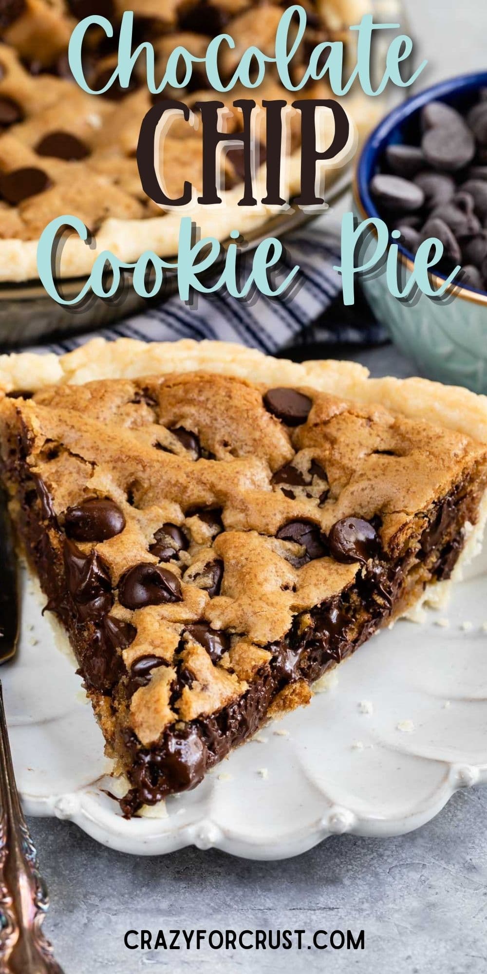 cookie pie beautifully presented from an overhead angle