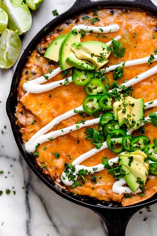 Easy Chicken Enchilada Skillet Recipe