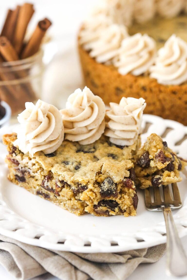 Best Soft Oatmeal Raisin Cookie Cake