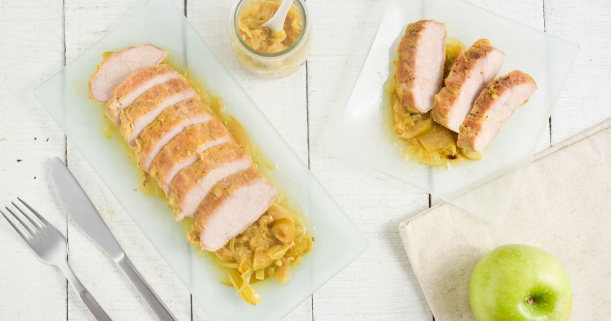 Tender Pork with Apples A Simple Slow Cooker Meal