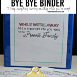 Easy Travel Binder for Babysitters