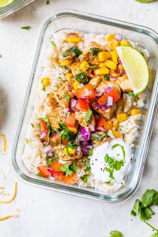 Spicy Poblano Chicken Rice Bowls Recipe