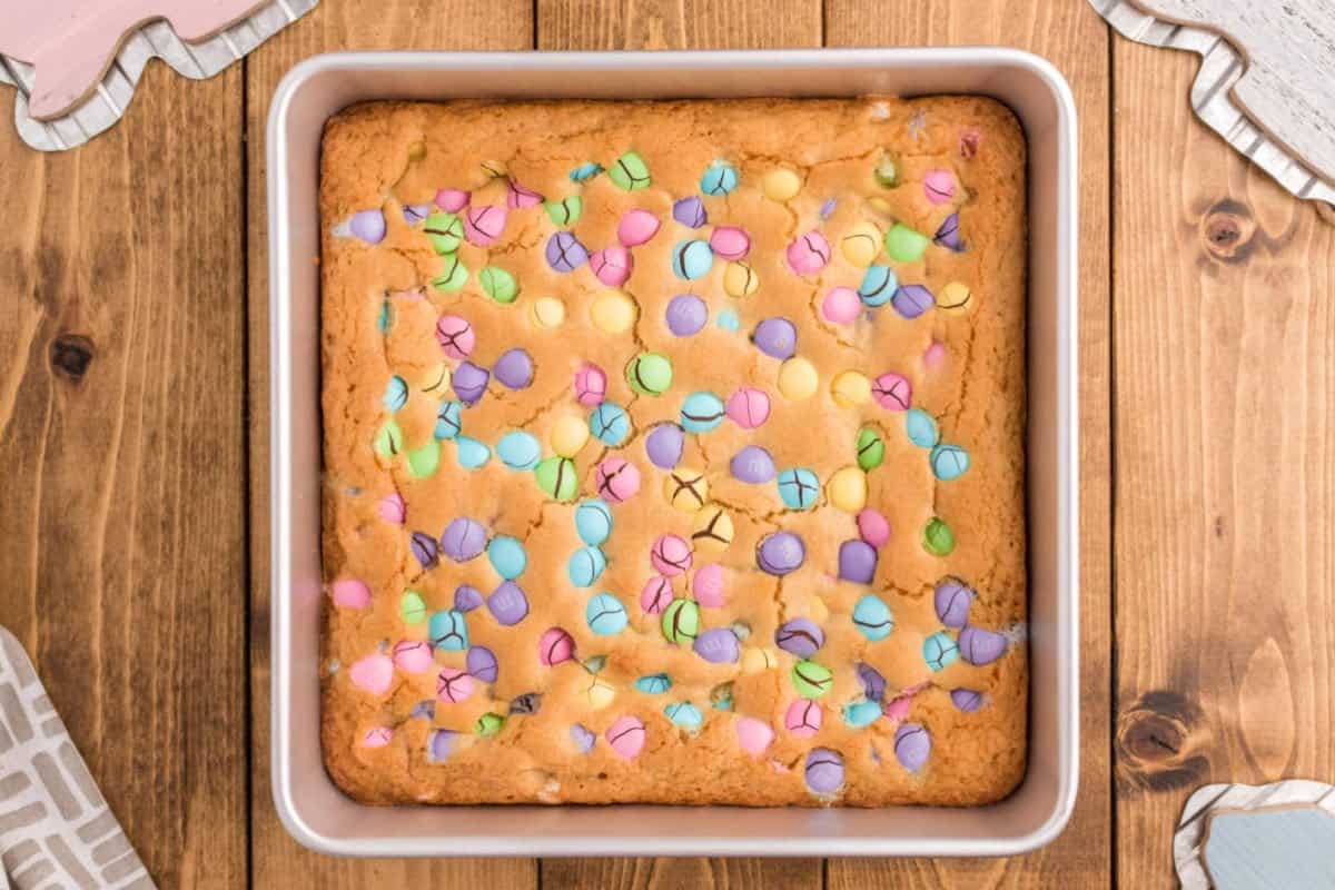 blondie bars beautifully presented from an overhead angle