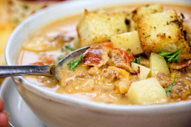Savory Burger Soup How to Make It Easy
